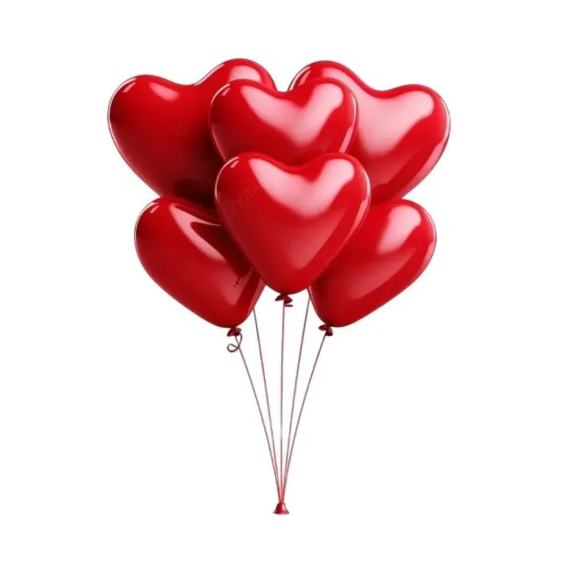 Globos de corazón.