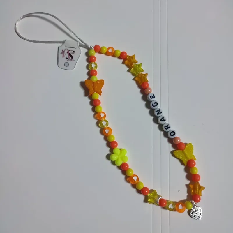 Colgante de telefono naranja