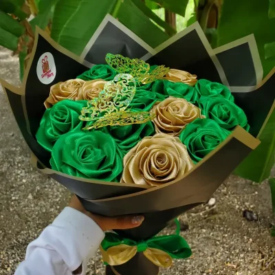 Ramo Rosas eternas green