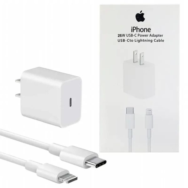 Cargador y Cable iPhone 25W Lightning a Tipo C