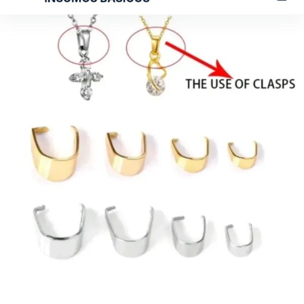 Enganches para collar  de acero inoxidable dorados