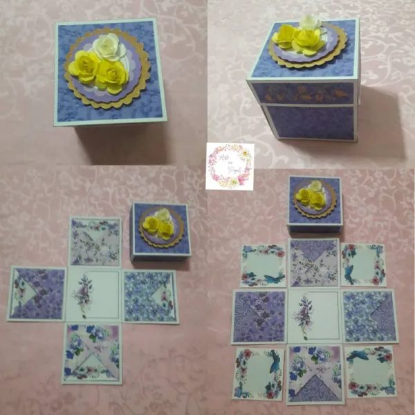 Caja explosiva Malva y Flores