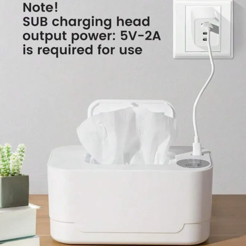 Calentador Eléctrico de Toallitas para Bebé Blanco