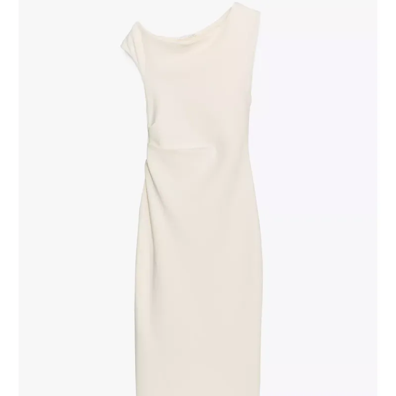 Vestido blanco al hombro