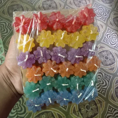 Paquete de 30 velitas pequeñas de flores