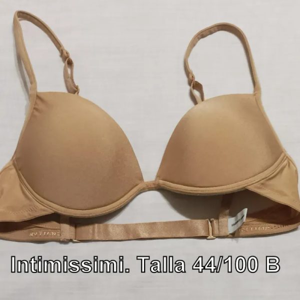 Ajustador beige, strapless.