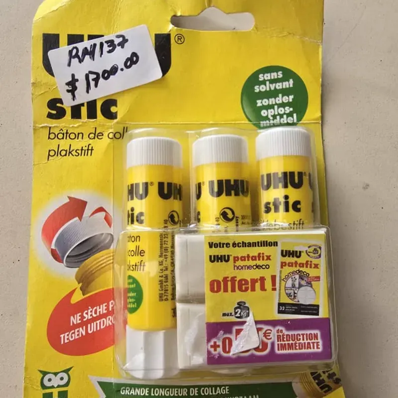 SET GOMAS DE PEGAR TUBOS DE 3 U