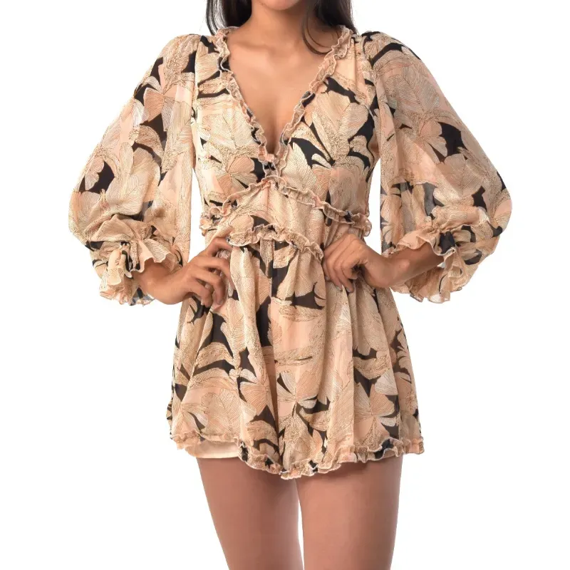 Monoshort estampado con abertura en la espalda