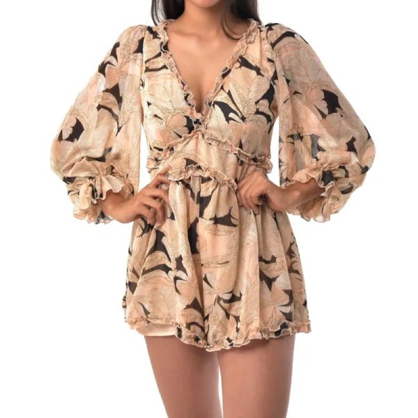 Monoshort estampado con abertura en la espalda