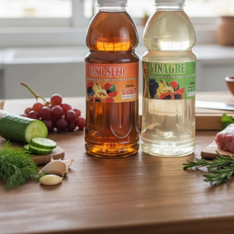 Vinagre y Vino Seco 500 ml – Calidad que se nota, sabor que se queda.