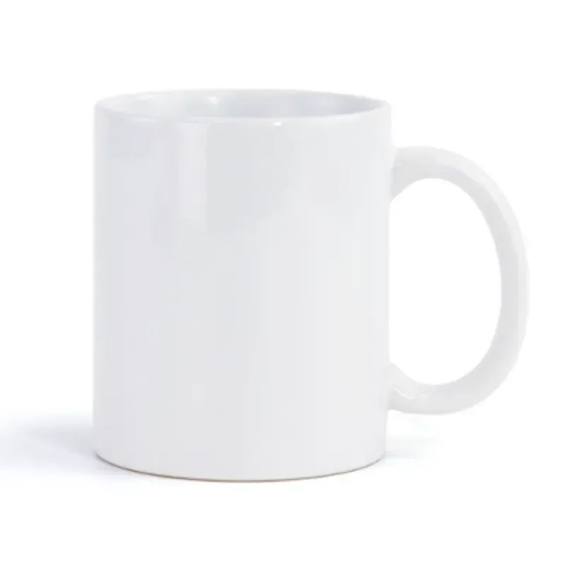 Taza de cerámica, jarra con recubrimiento blanco de 11 OZ lista para la técnica sublimación, personalizable para sublimar