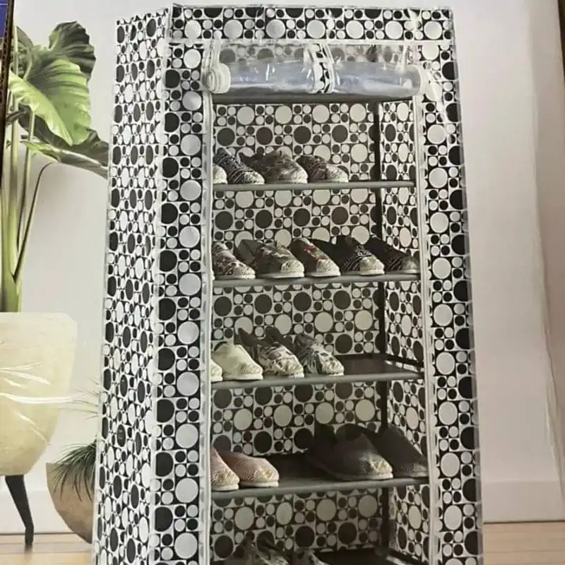 Zapatera de 6 niveles con lona