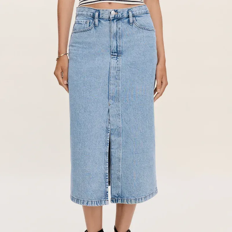 Falda vaquera abertura