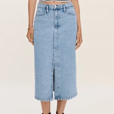 Falda vaquera abertura