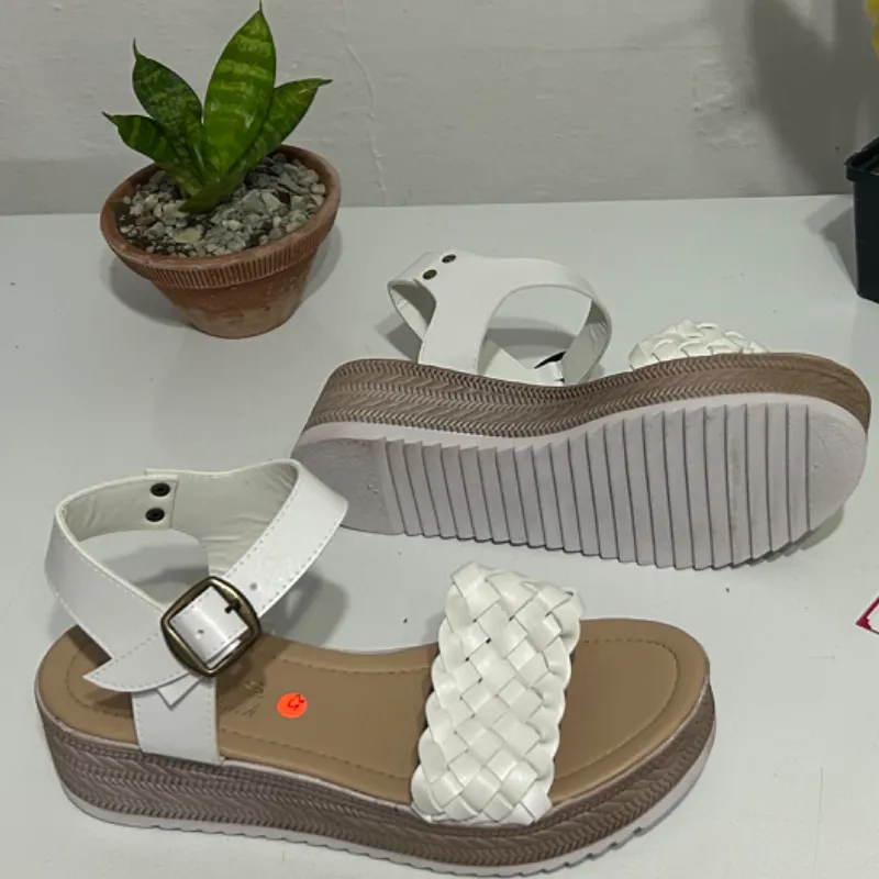 Plataformas trenzadas Blancas