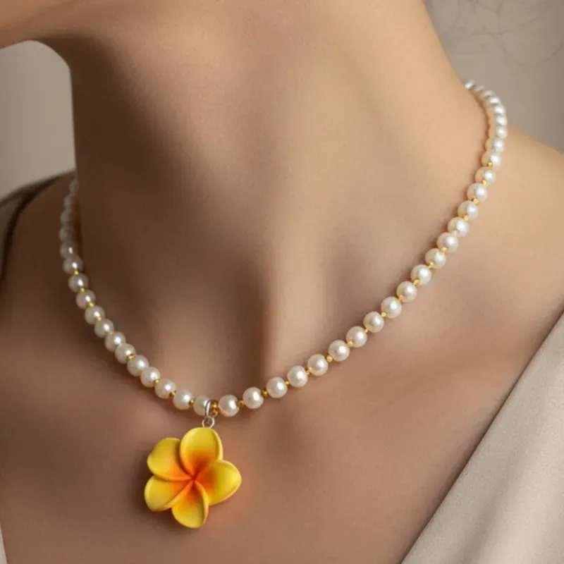 Collar con flor Hawaiana 3