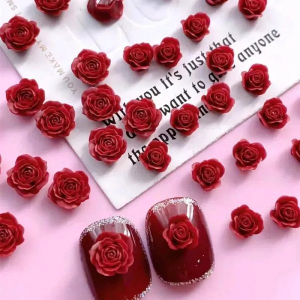 Flores rojas de relieve