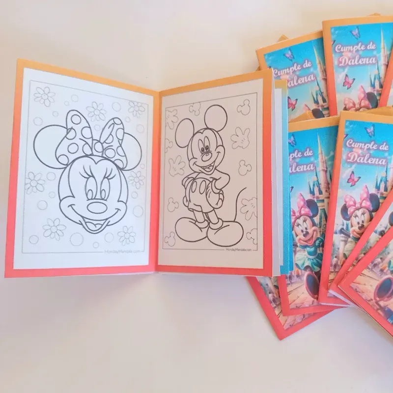 Minilibro de colorear para Cumpleaños