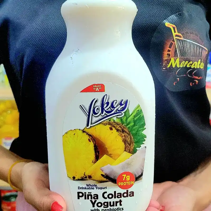 Yogurt probiótico sabor Piña Colada.YOKEY