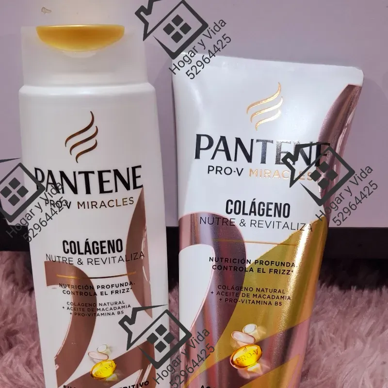 Shampoo y acondicionador Pantene Pro-V miracles colágeno nutre y revitaliza 300 ml y 250 ml