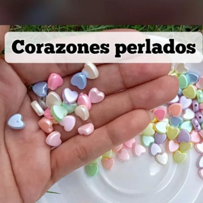 Corazónes perlados