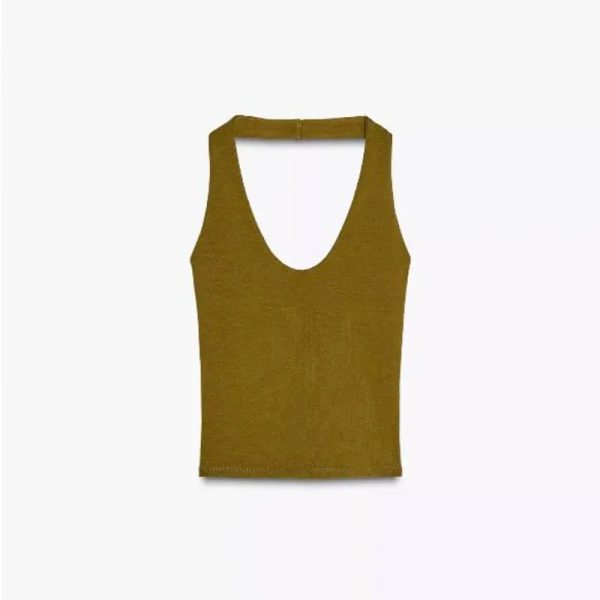 Top Halter Verde Olivo