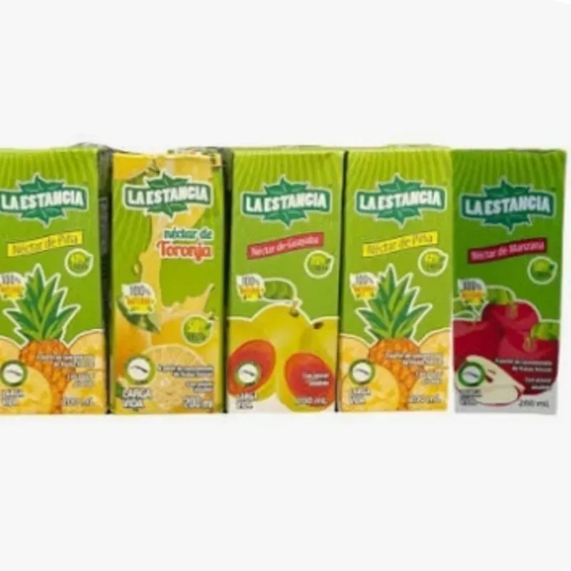 CAJAS DE JUGO 200 ML (MELOCOTON,COCTEL, MANZANA,PERA) 12 Cajitas...