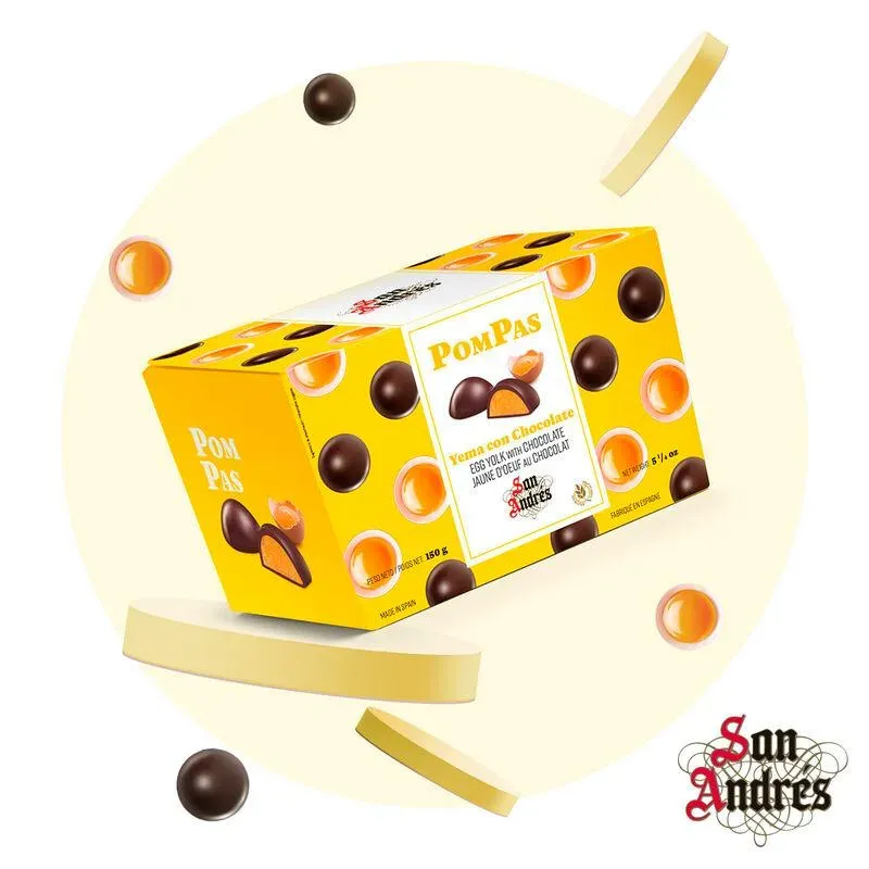 Pompas de Yema con Chocolate San Andres