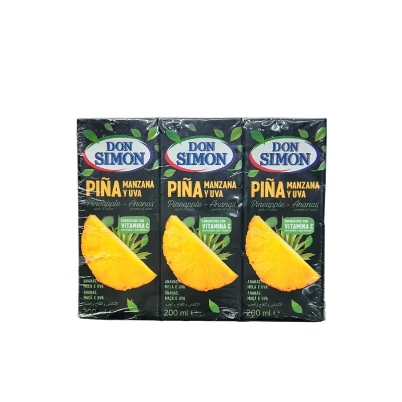 Jugo de piña, manzana y uva Don Simón 200ml (6 unidades)