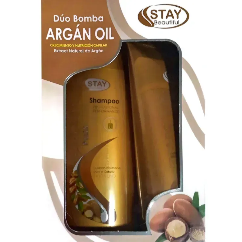  Dúo Champú + Acondicionador Stay Beautiful con Aceite de Argán 