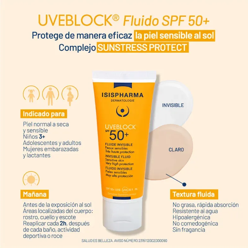 Isispharma Uveblock SPF 50+ Dry Touch 40 mL