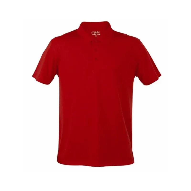 Pulóver de cuello estilo polo rojo