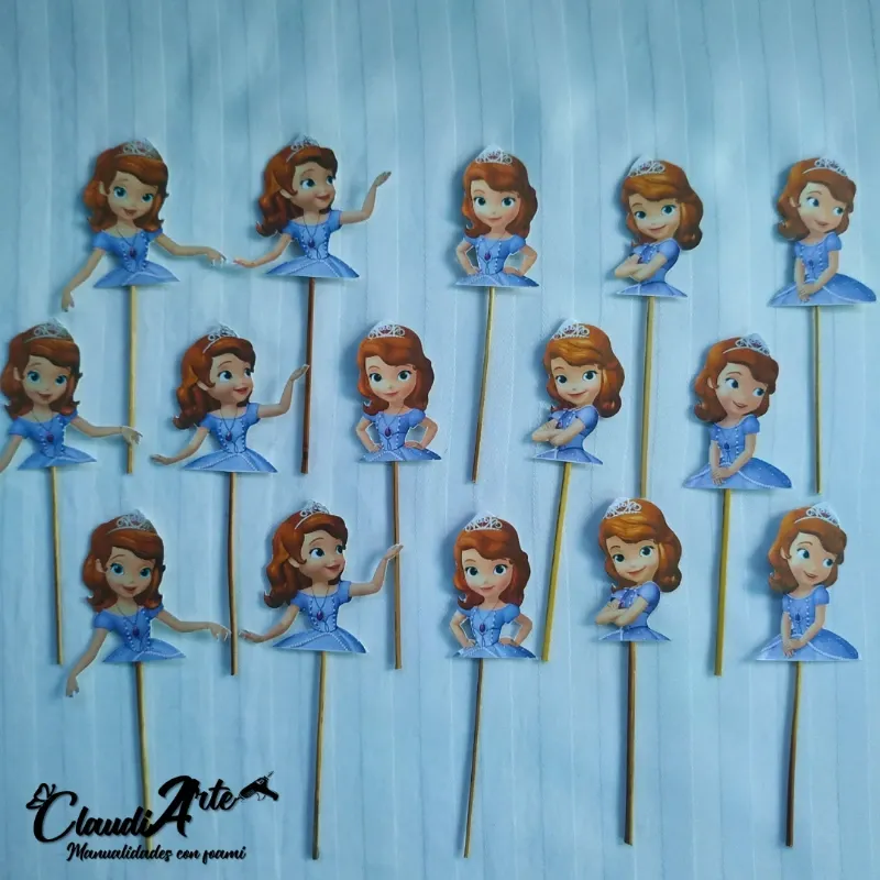 Minitopper para cupcake (Princesa Sofía)