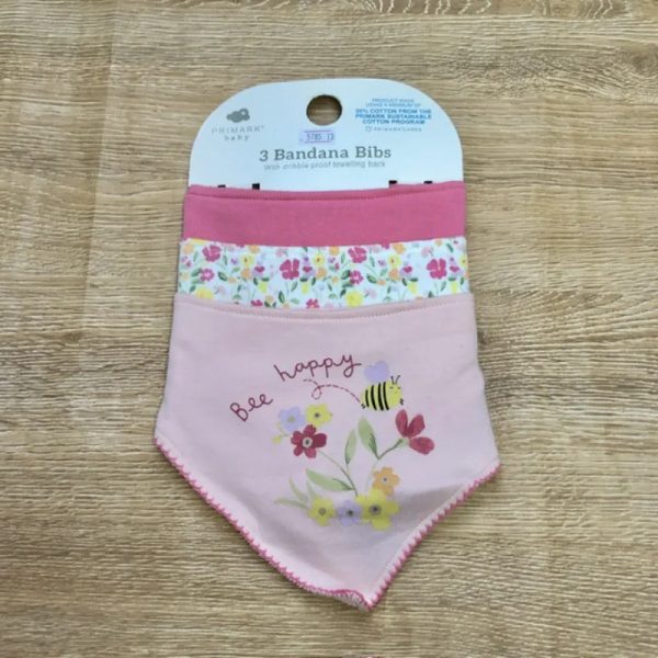 Pack de 3 baberos color rosa