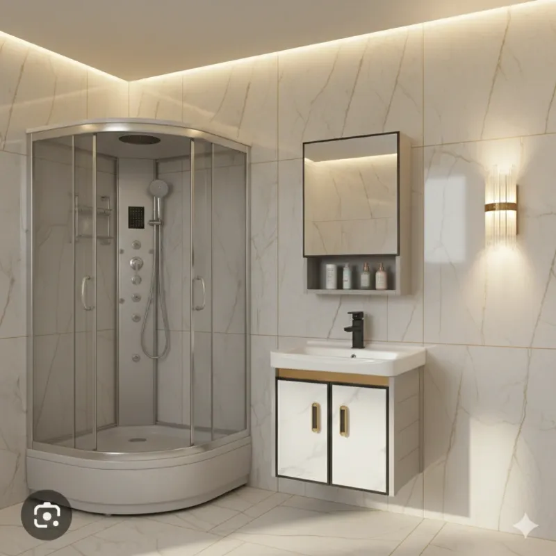 Set de Cabina de baño + Set de lavamano c/ mueble