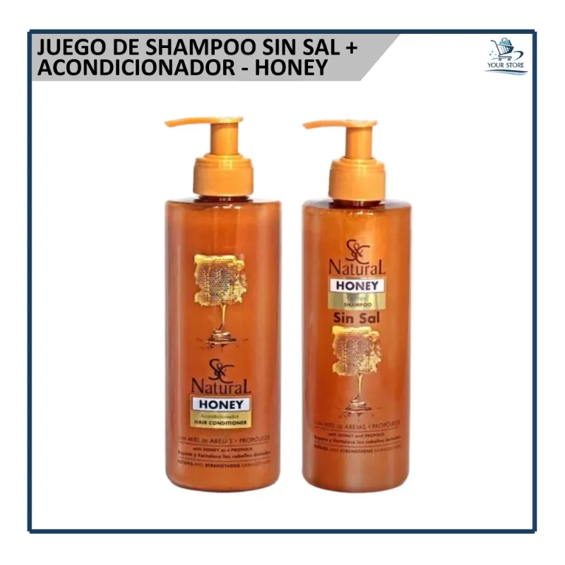 Juego de Shampoo sin Sal + Acondicionador - Honey