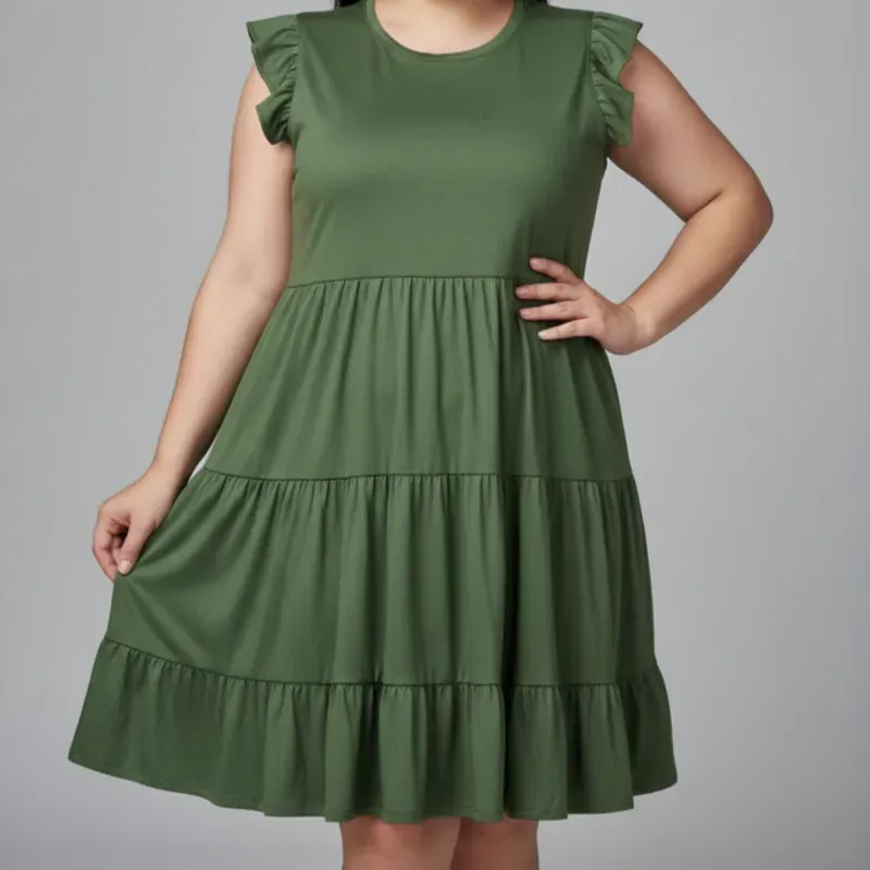 Vestido elastizado de vuelos