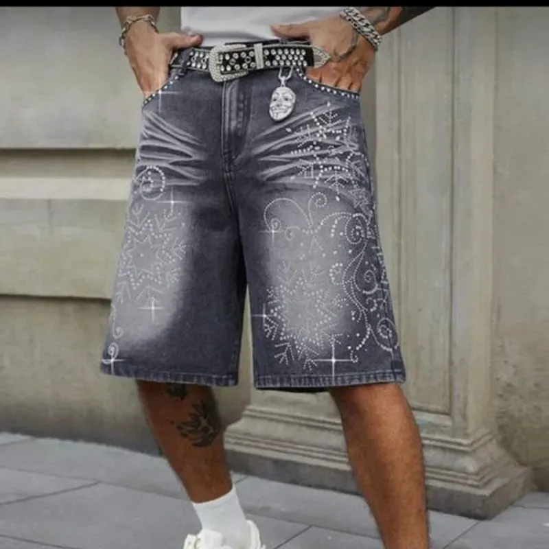 Shorts mezclilla de brillo