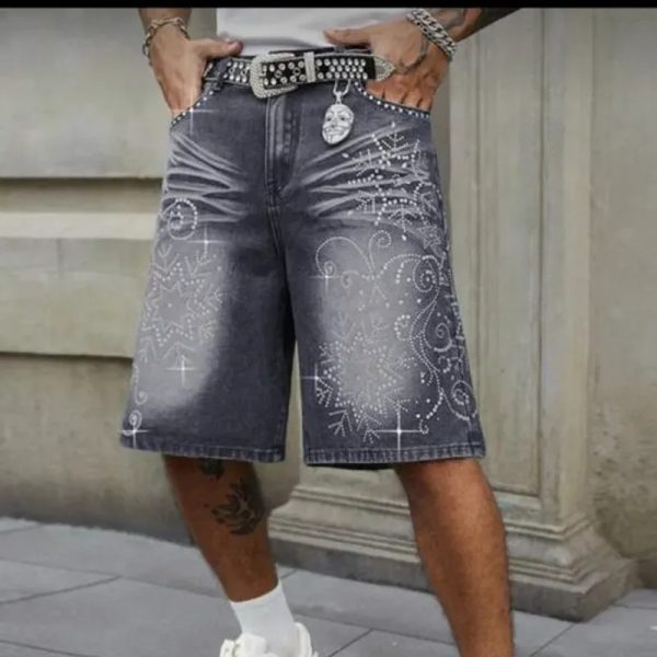 Shorts mezclilla de brillo