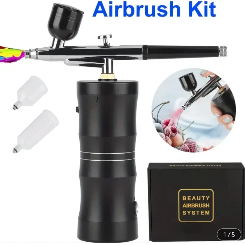 Aerógrafo profesional color negro