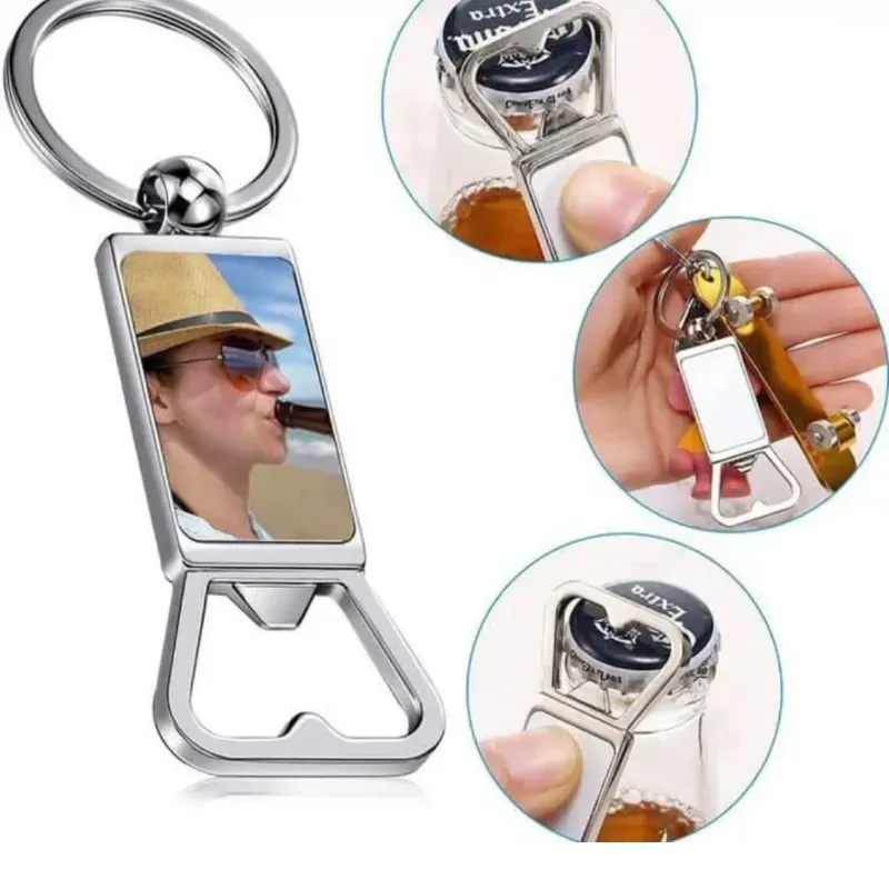 Llavero metálico con abridor ✨