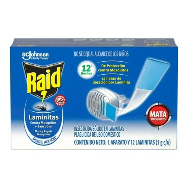 Insecticida Raid con láminas