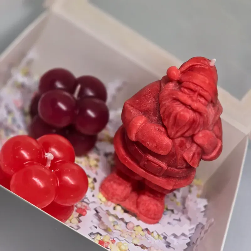 Vela de Papa Noel decorativa navideña