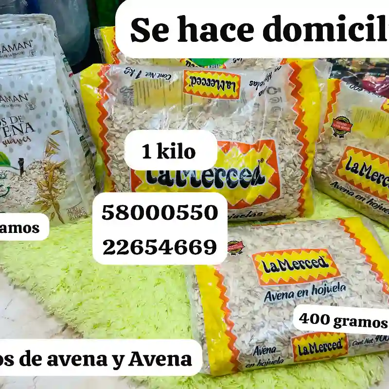 Avena 400 g,500g. Y 1 kilo