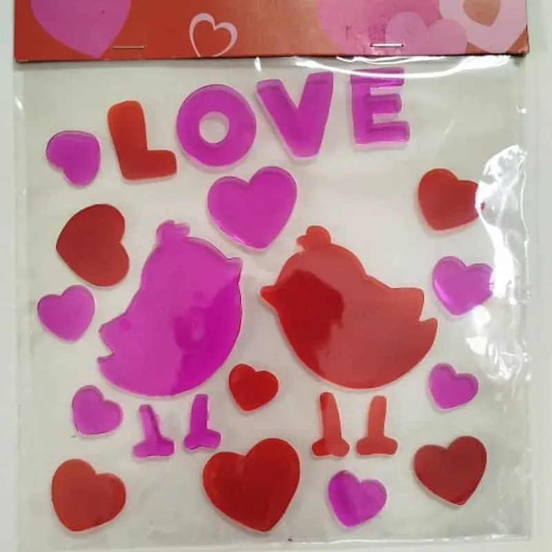 Pegatinas grandes de gel decorativas - Love pollitos
