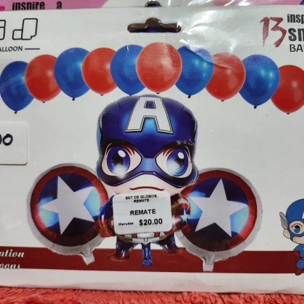 Set 5 globos inflable Capitán América
