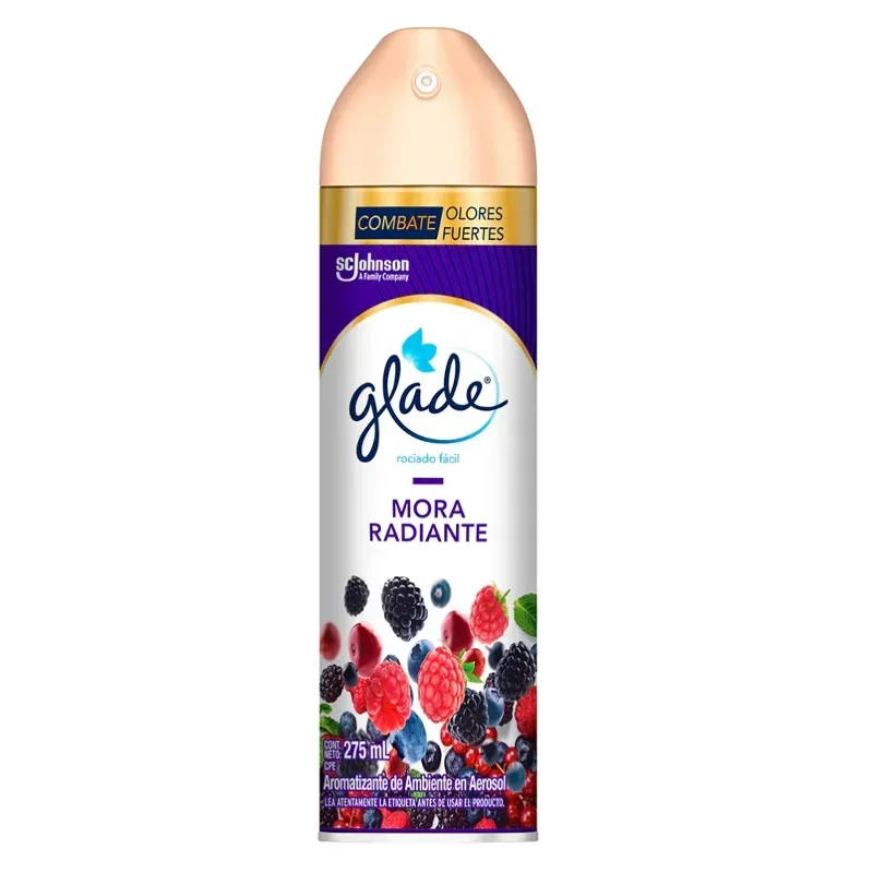 Aromatizante Glade en aerosol Mora radiante 