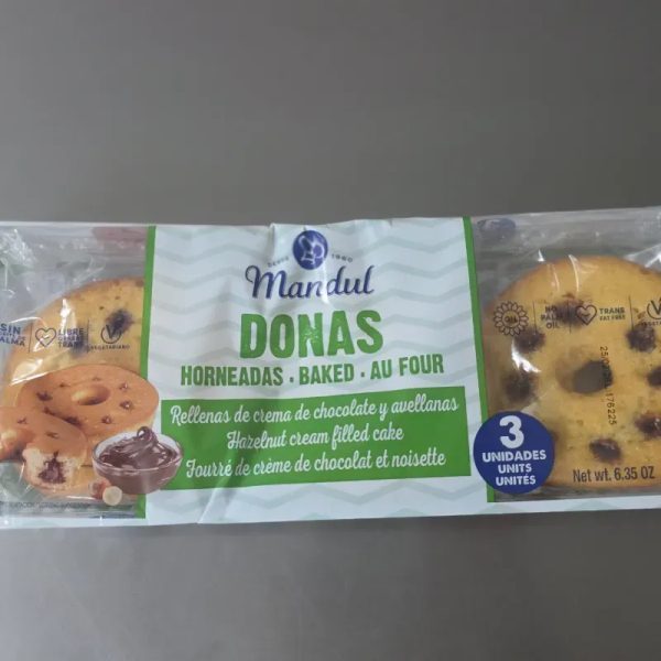 Donas Rellenas de Crema de Chocolate y Avellana