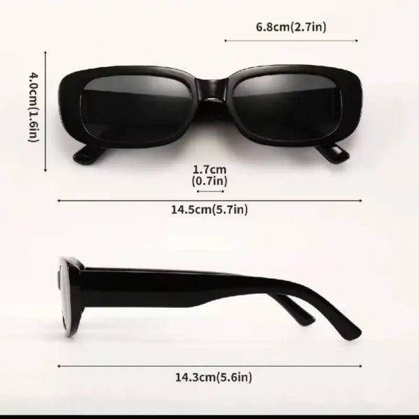 gafas de sol rectangulares negras