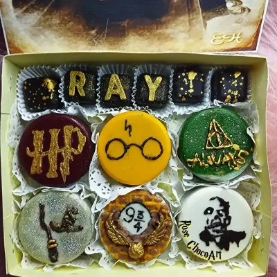 Caja de bombones y Alfajores Harry Potter